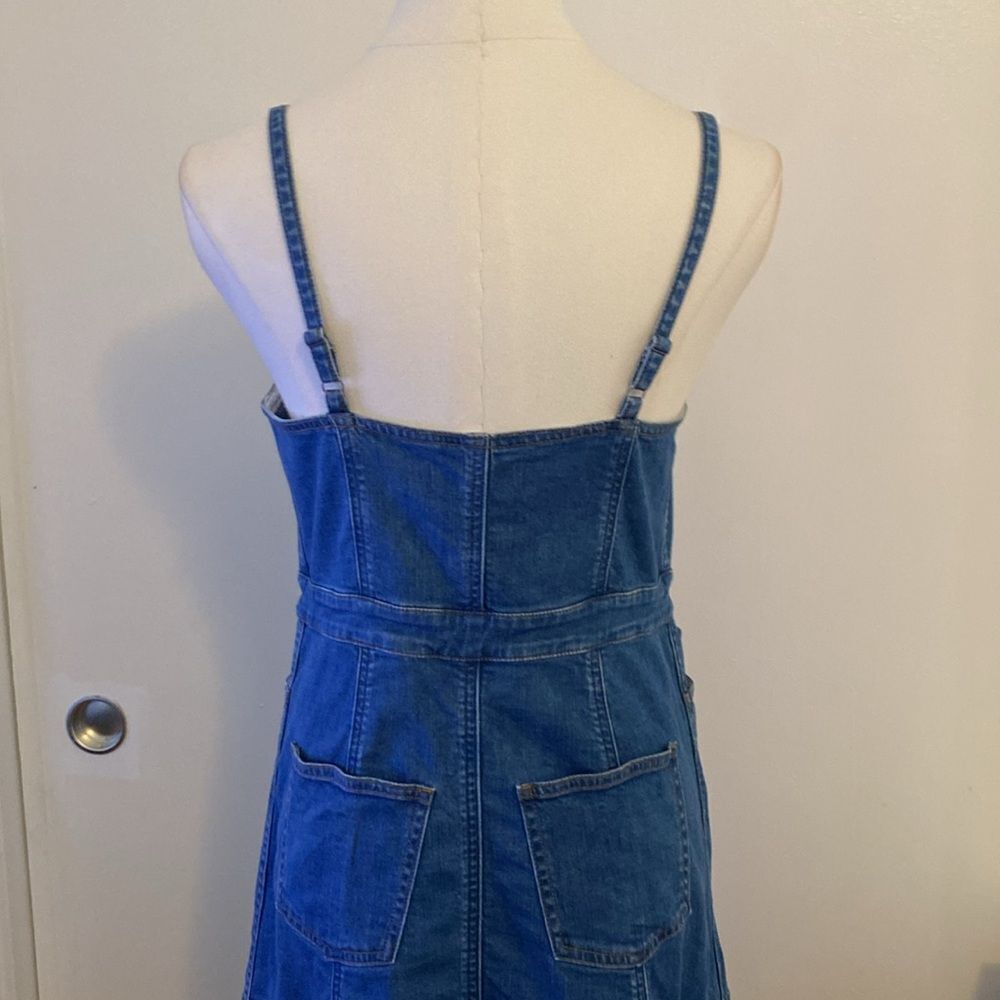 Madewell Denim Bayview Tiered Midi Dress Size 2 - Picture 9 of 16